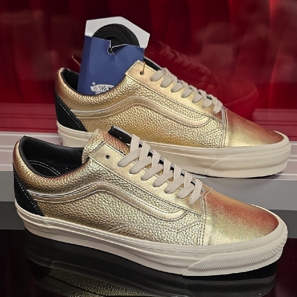 Vans Old Skool 36 LX Precious Metals Gold Leather Men’s 11.5 Women's 13 New